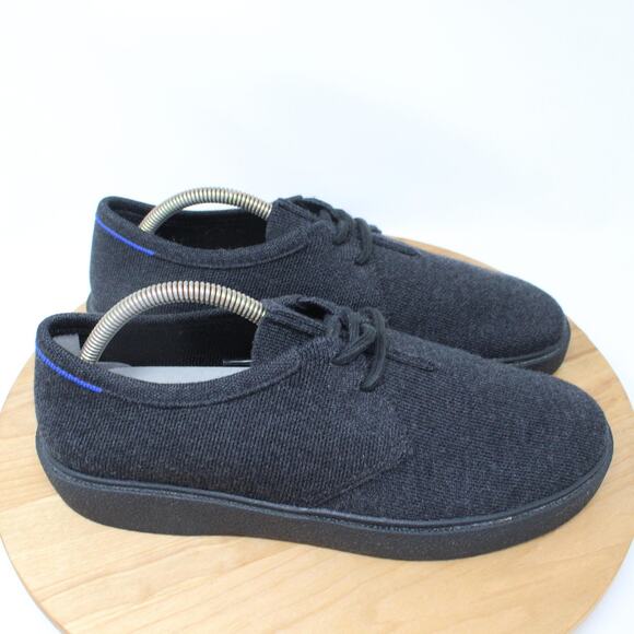 Rothys Shoes Mens 9 The Monty Sneakers Black Wool Casual Minimalist Preppy Work - Picture 1 of 10